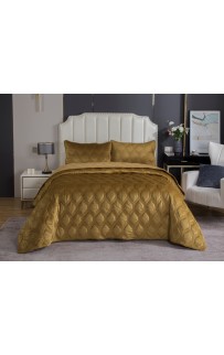 Стеганное покрывало Kendall (охра) 240х260см (1), 50х70см (2) KAZANOV.A.