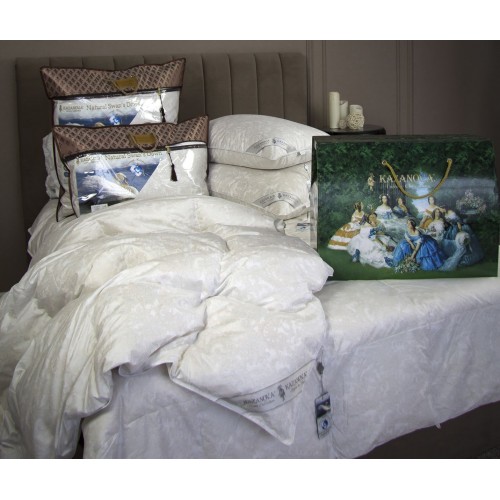 Одеяло 2x Натуральный Лебяжий Пух 200x220  KAZANOV.A.