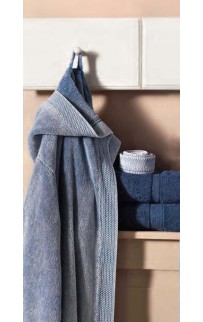 Махровый халат с капюшоном Primavelle  Jeans в подарочной упаковке S/M