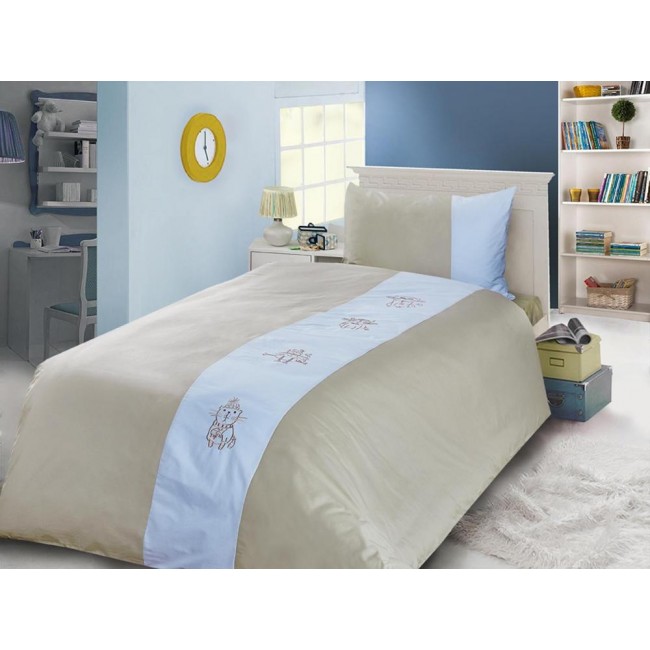 КПБ Primavelle 1,5 спальный сатин с вышивкой, наволочка 52х74 Catboys