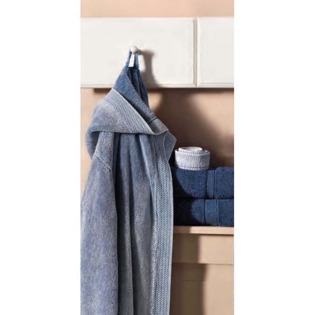 Махровый халат с капюшоном Primavelle  Jeans в подарочной упаковке S/M