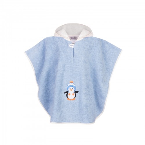 Рико (голубое) 64х50 детский полотенце Пончо Sofi De MarkO