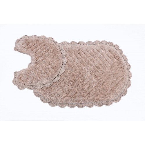 EMMA (капучино) набор ковриков для ванной кружевной 60х100 и 50х50 Sofi De MarkO