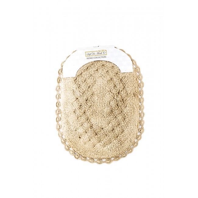 AVRORA (капучино) Коврик для ванной кружевной 60х100см