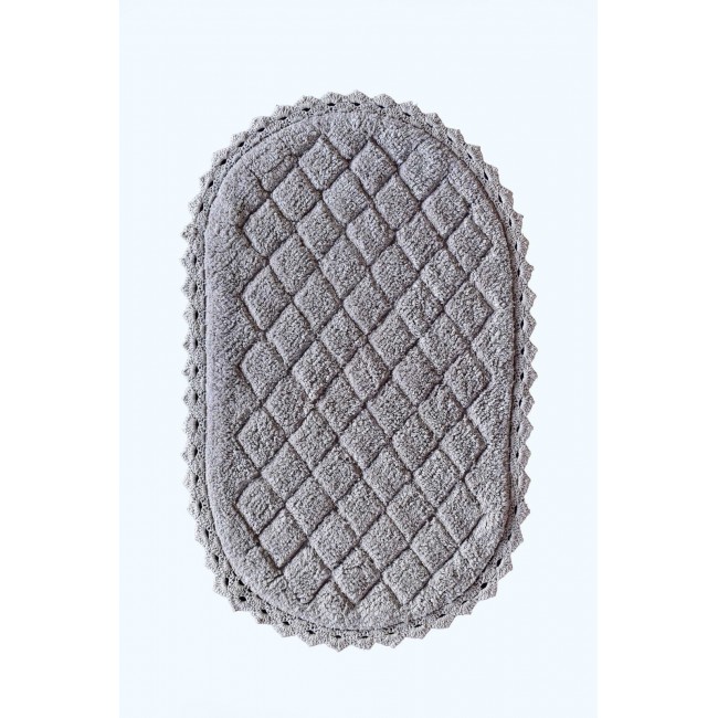 Florence (серая) Коврик для ванной кружевной 60х100