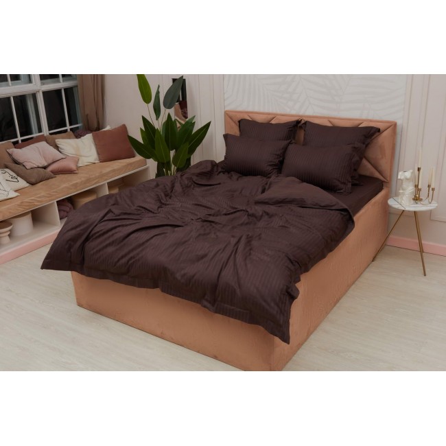 Моне (шоколад) страйп сатин Евро Моне (шоколад) страйп сатин Евро