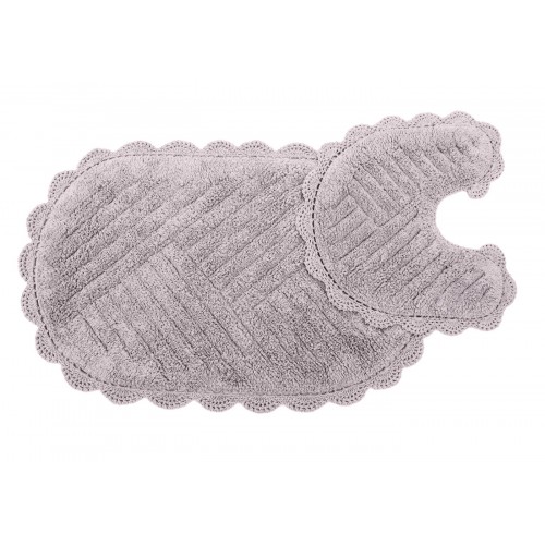 EMMA (серо-лиловый) набор ковриков для ванной кружевной 60х100 и 50х50 Sofi De MarkO