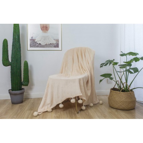 Бубон-жемчуг Новый (молоко) Покрывало 2х Sofi De MarkO