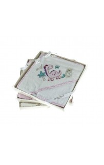 FANNY DINO (розовый) полотенце Уголок Мочалка Мах. 80х80 Sofi De MarkO