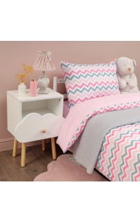 Зигзаг (розовый) КПБ детский Siberia