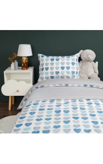 Сердечки (синий) КПБ детский Siberia