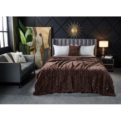 Бернард (шоколад) Покрывало 220х240 Sofi De MarkO