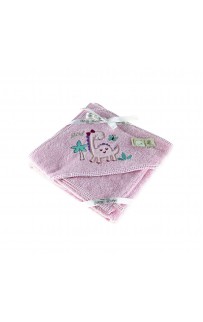 FANNY DINO (розовый) полотенце Уголок Мочалка Мах. 80х80 Sofi De MarkO