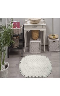 AVRORA (крем) Коврик для ванной кружевной 50х70см