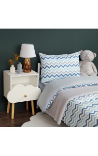 Зигзаг (голубой) КПБ детский Siberia