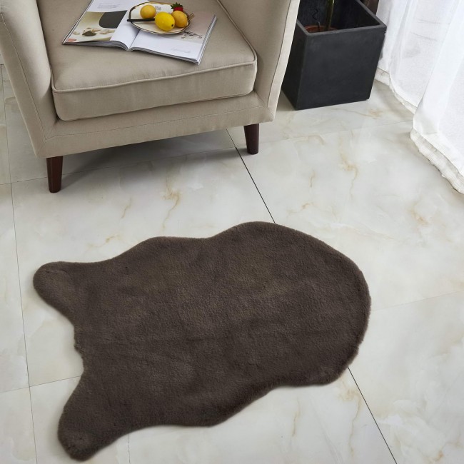 Коврик Плюшевый (шоколад) 80х120