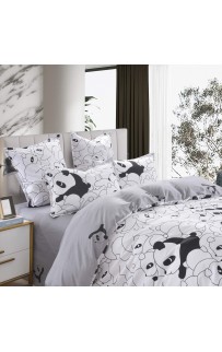 Панда (белый) КПБ сатин Евро
