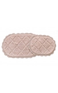 Brianna (пудра) набор ковриков для ванной кружевной 60х100 и 50х70