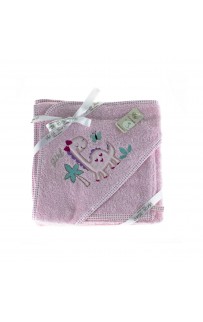 FANNY DINO (розовый) полотенце Уголок Мочалка Мах. 80х80 Sofi De MarkO