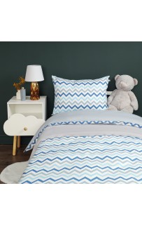 Зигзаг (голубой) КПБ детский Siberia