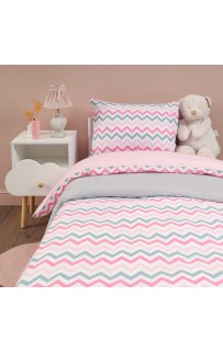 Зигзаг (розовый) КПБ детский Siberia