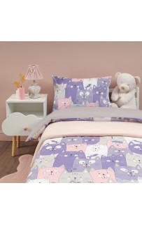 Котята (сиреневый) КПБ детский Siberia