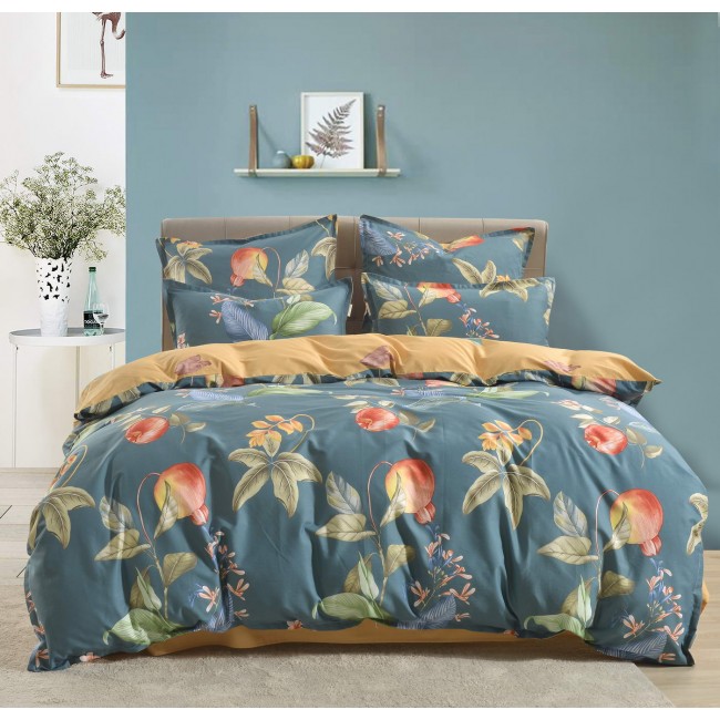 Элиан (синий) КПБ сатин 1.6