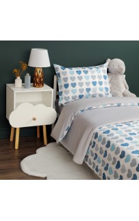 Сердечки (синий) КПБ детский Siberia