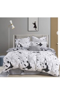 Панда (белый) КПБ сатин Евро