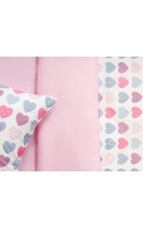 Сердечки (розовый) КПБ детский Siberia