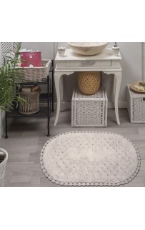 AVRORA (беж) Коврик для ванной кружевной 60х100см