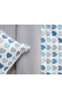 Сердечки (синий) КПБ детский Siberia