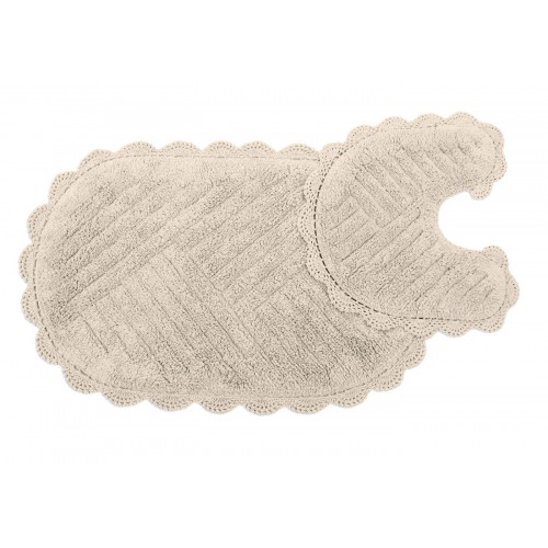 EMMA (беж) набор ковриков для ванной кружевной 60х100 и 50х50 Sofi De MarkO