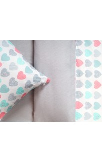 Сердечки (голубой) КПБ детский Siberia