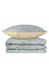 Риана (голубая) КПБ сатин Евро