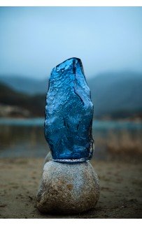 Ирен (синяя) Ваза стеклянная 16х11х38см Sofi De MarkO