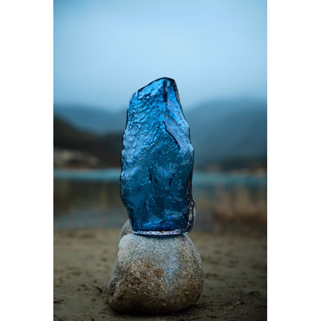 Ирен (синяя) Ваза стеклянная 16х11х38см Sofi De MarkO