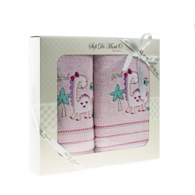DINO (розовый) комплект полотенец 50х80 и 70х120 Sofi De MarkO