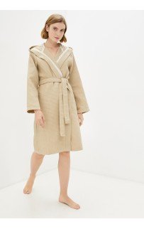 Наоми (кофе) М Халат вафельный с капюшоном Sofi De MarkO