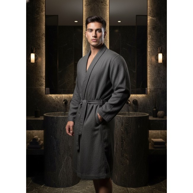 Дориан (антрацит) 2XL-3XL Мужской Халат