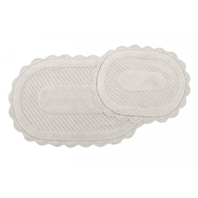 LAURA (крем) набор ковриков для ванной кружевной 60х100 и 50х70 Sofi De MarkO
