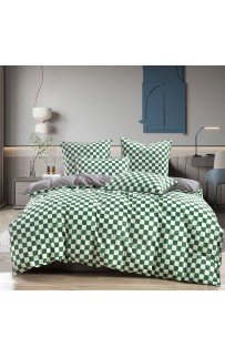 Кимберли (зеленый) комплект постельного белья сатин Евро Sofi De MarkO