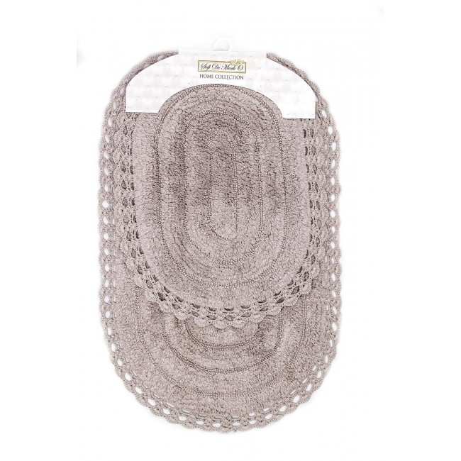 YANA (мокко) набор ковриков для ванной кружевной 60х100 и 50х70