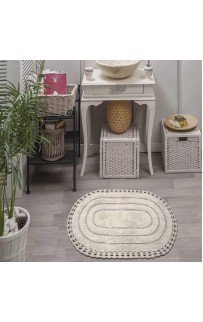 YANA (беж) набор ковриков для ванной кружевной 60х100 и 50х70