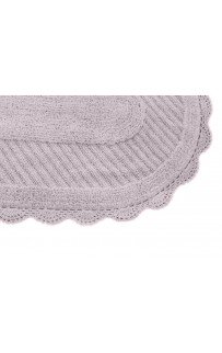 LAURA (серо-лиловый) набор ковриков для ванной кружевной 60х100 и 50х70 Sofi De MarkO