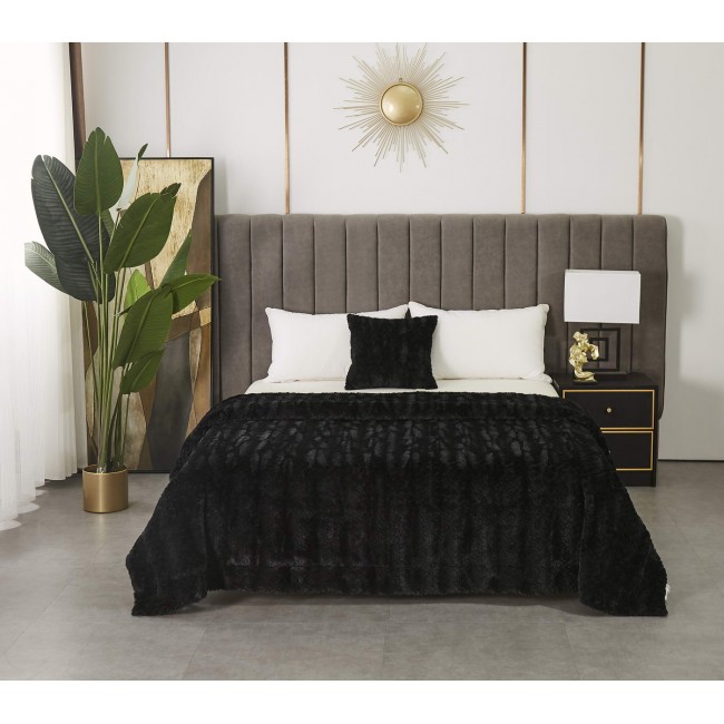 Теодор (черный) Покрывало 160х220 Sofi De MarkO