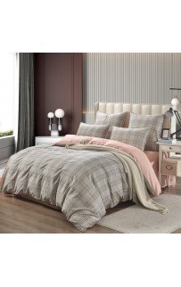 Лавр (розовый) комплект постельного белья сатин Евро Sofi De MarkO