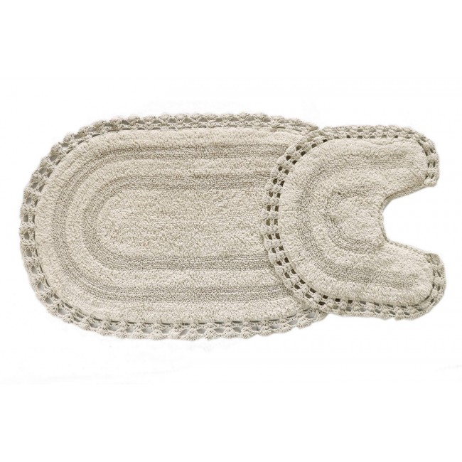 OLIVIA (беж) набор ковриков для ванной комнаты 60х100 и 50х50см Sofi De MarkO