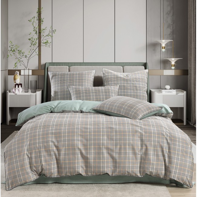 Лавр (зеленый) комплект постельного белья сатин 1.6 Sofi De MarkO