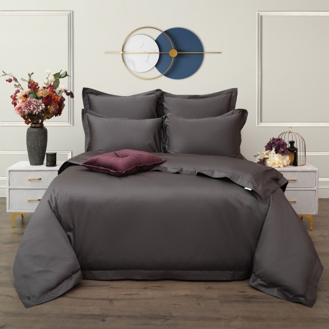 Моно (антрацит) комплект постельного белья Евро Sofi De MarkO